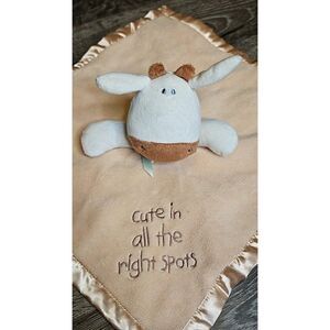 Wishes And Kisses "Cute In All The Right Spots" Cow Security Blanket & Lovey